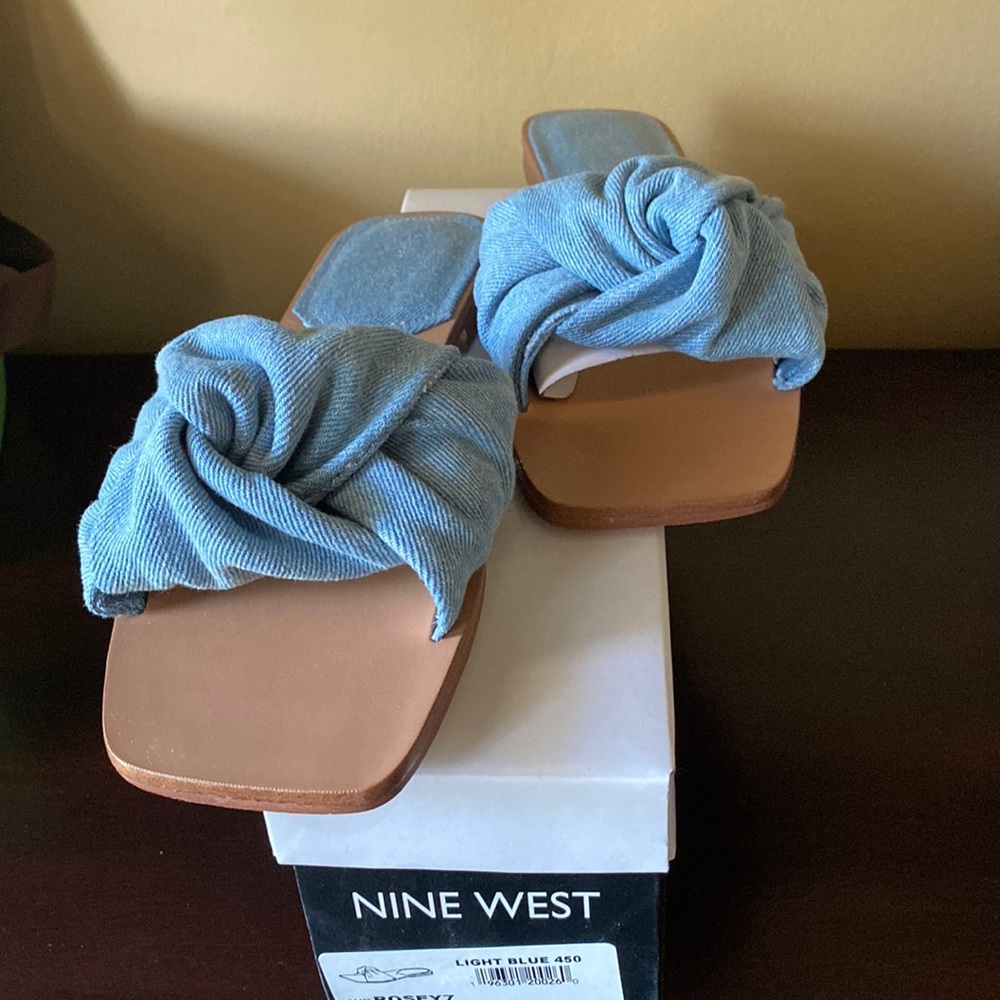 COPY - Nine West Denim Rosey7 Flat Sandal Size 8.5